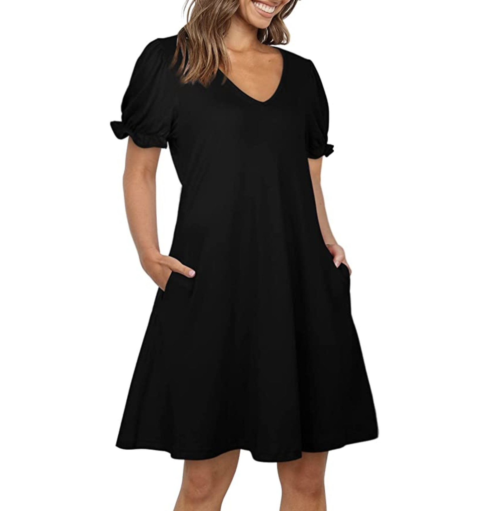 black sleeve dress